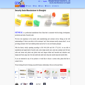 GENSEAL: Security Seals Manufacturer in Shanghai