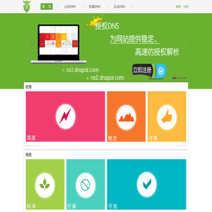 DNS派--最好的域名解析服务商--稳定_快速_安全_环保,智能DNS
