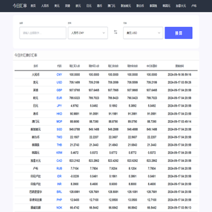 今日汇率网_港元人民币汇率_英镑兑换人民币汇率_美金汇率