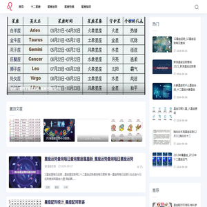 星座预言-提供十二星座性格和星座运势知识