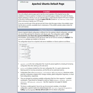 Apache2 Ubuntu Default Page: It works