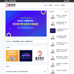 企业品牌网站建设-SEO关键词优化推广-网络营销知识分享网站「橙鱼营销」